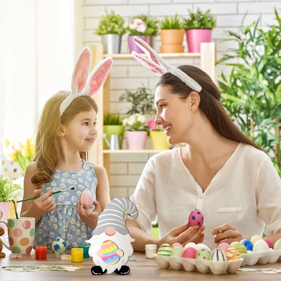 ديكور جنوم خشبي قابل للتبديل للعطلات والخريف التماثيل للهالوين صينية متدرجة مع قطع مغناطيسية يمكنك صنعها بنفسك للهالوين #6