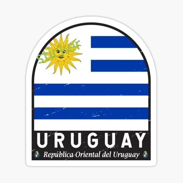 Uruguay Flag Funny Car Stickers Vinyl Fashion Motorcycle Bumper Window Decal Laptop  Auto Decoration