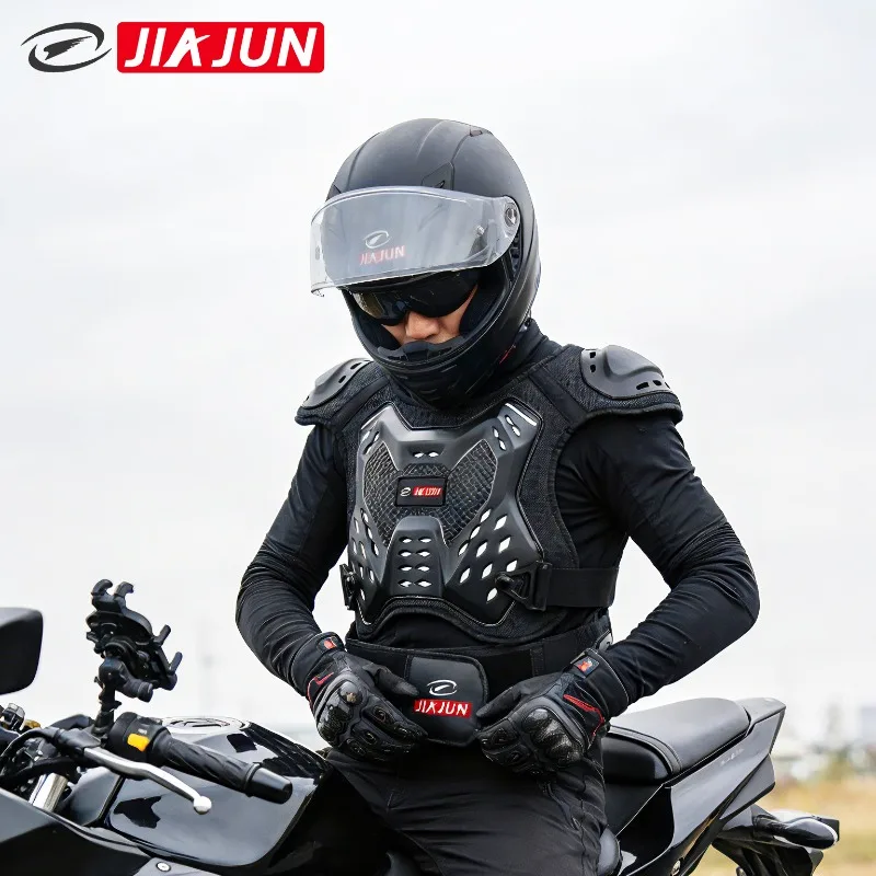 

Adult Off-Road Motocross Riding Armor Jacket PE Hard Shell Impact Resistant Anti-Fall 4 Seasons Motorcycle Body Protective Gear
