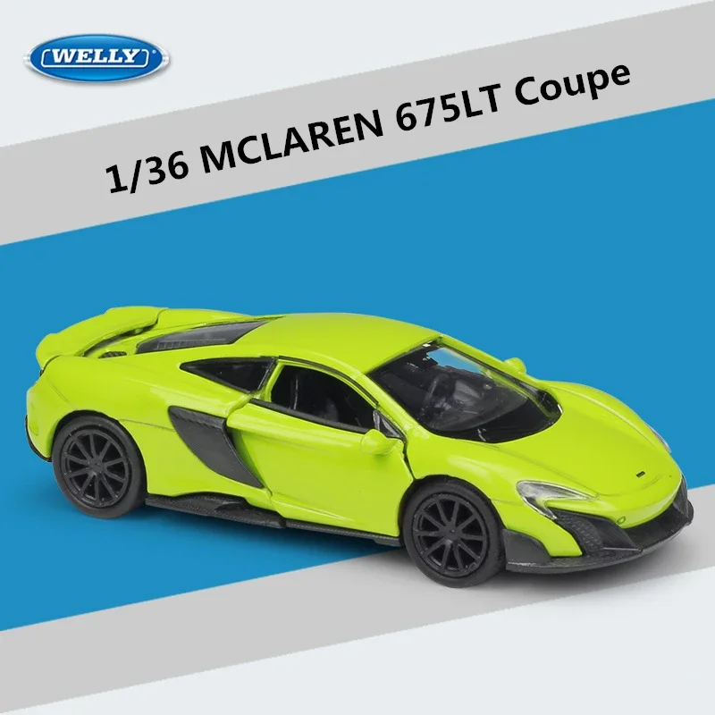WELLY 1:36 MCLAREN 675LT Alloy Sports Car Model Diecasts Metal Toy Vehicle Car Model High Simulation Collection Childrens Gifts