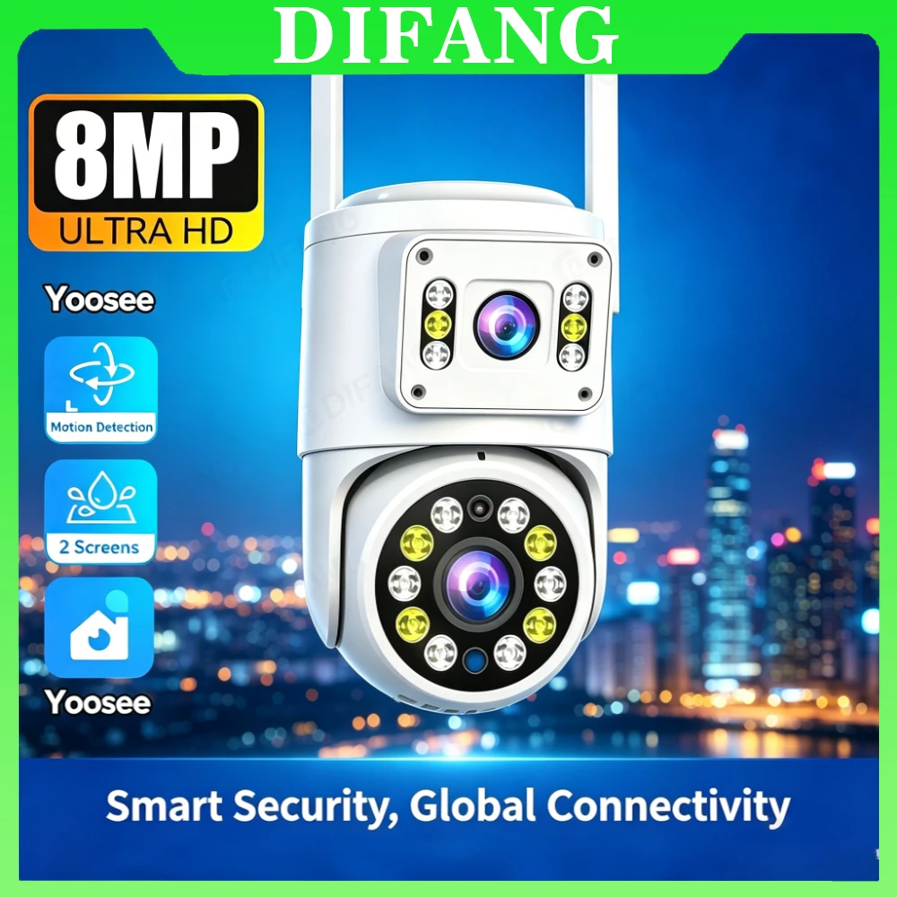 Yoosee Mini IP Camera Dual Screen Night Vision Onvif WiFi CCTV Camera Indoor Home Surveillance Security Protection Cam