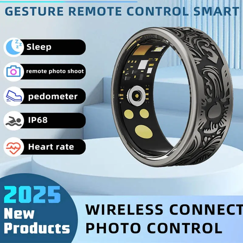 Moda 2025 nuevo anillo inteligente hombre mujer anillo de dedo salud Fitness Monitor de ritmo cardíaco modo multideporte para Xiaomi Lenovo Apple