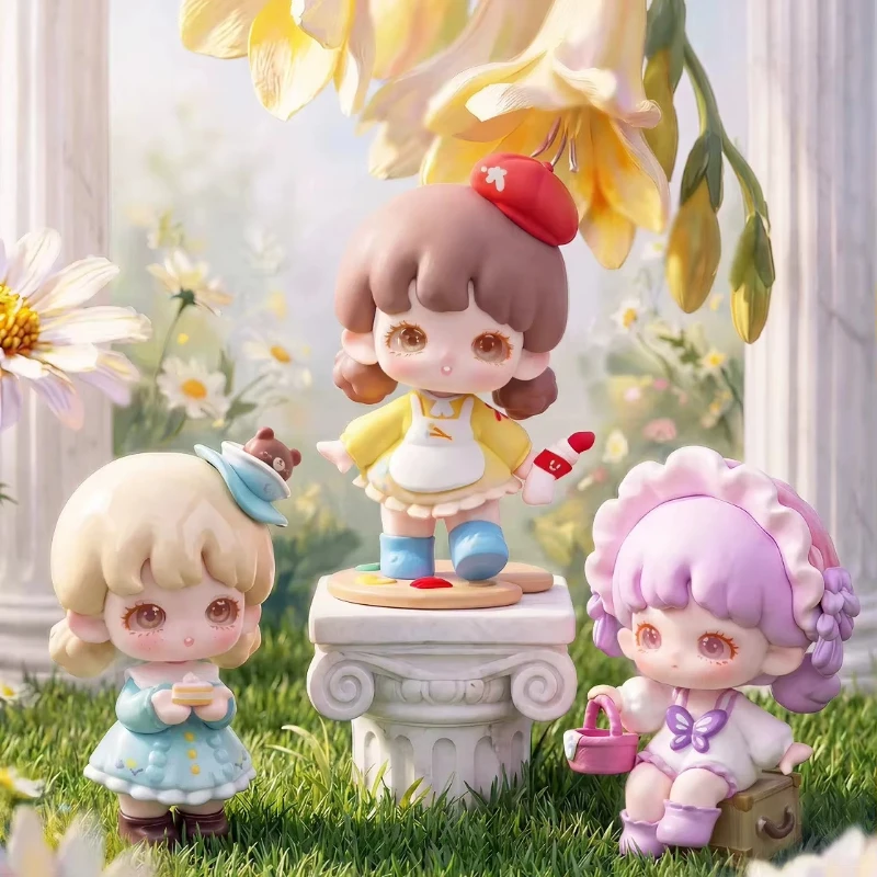 Yooie Monet Garden Series Blind Box Figures Mini Cute Figurines Trendy Dolls Surprise Collectible Desktop Ornament Toy