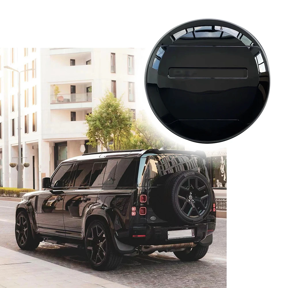 Santorini Black Series Spare Tire Cover fits for Land Rover Defender 110 90 130 2020-2024 ABS Spare Tyre Wheel Cover Protector