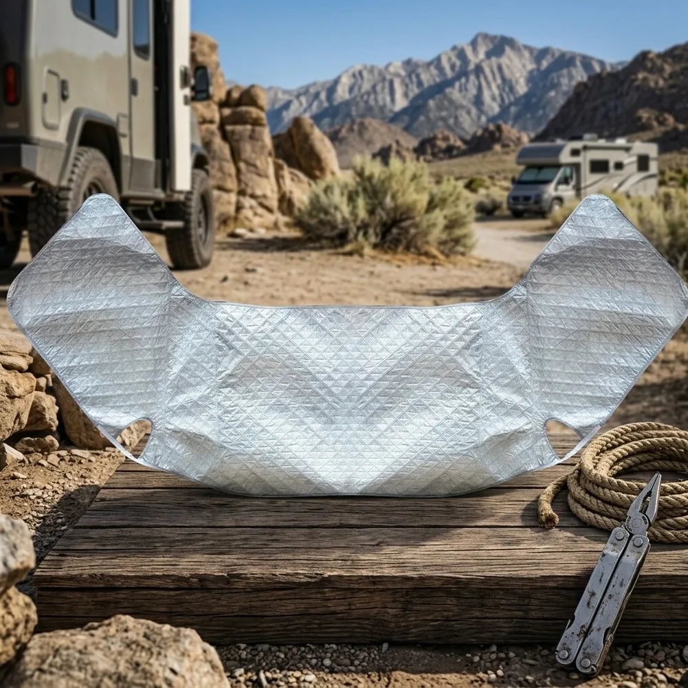 Sunshade for RV Front Window with Thermal Screen Technology Compatible with For Fiat Ducato For Boxer Relay 2006 and Newer