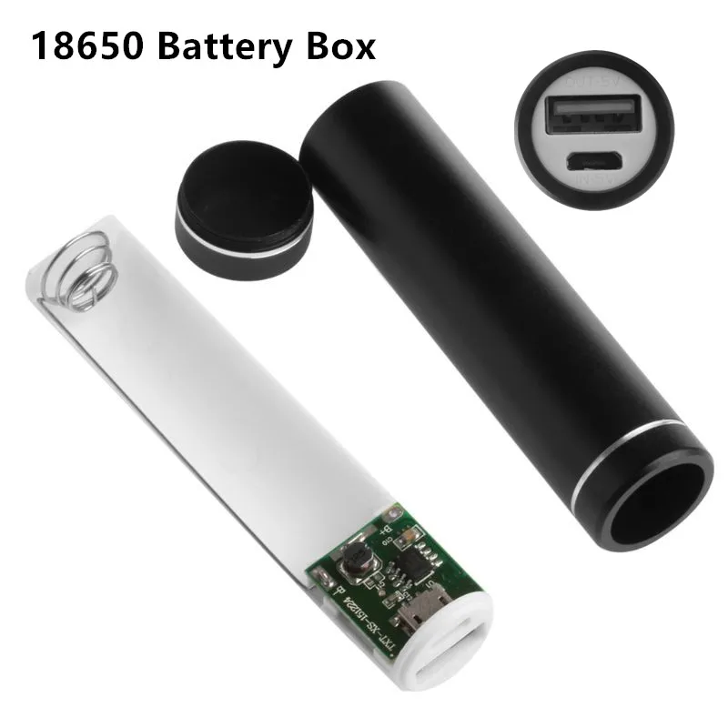 Kotak Penyimpanan Kit DIY Power Bank Logam Gratis Setelan Pengelasan 1X Baterai 18650 5V 1A Pengisi Daya Eksternal USB Ponsel Pintar