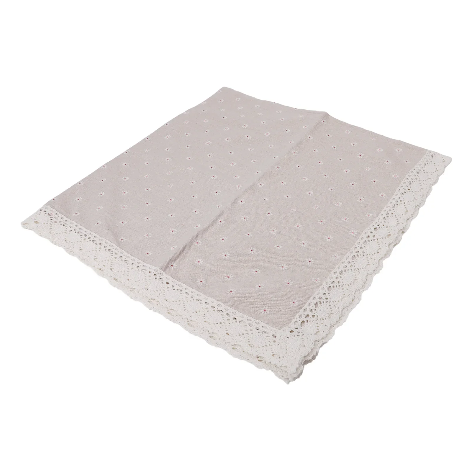 Household Dining Table Cloth Flower Pattern Table Cover Versatile Use Wrinkle Resistance Fading Resistance 90*90CM