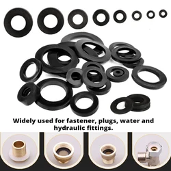 M3 M4 M5 M6 M8 M10 M12 Black Plastic Rubber Flat Washer Plane Spacer Insulation Gasket Rings  For Screw Bolt 25pcs 50pcs 100pcs