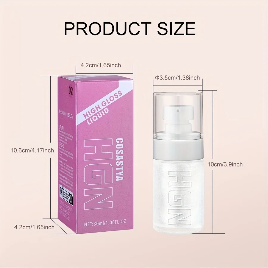 COSASTYA ハロウィン グリッター ボディ ハイライター - きらめくブロンザー、保湿ボディ オイル、光を拡散するマイクロパールのブレンド