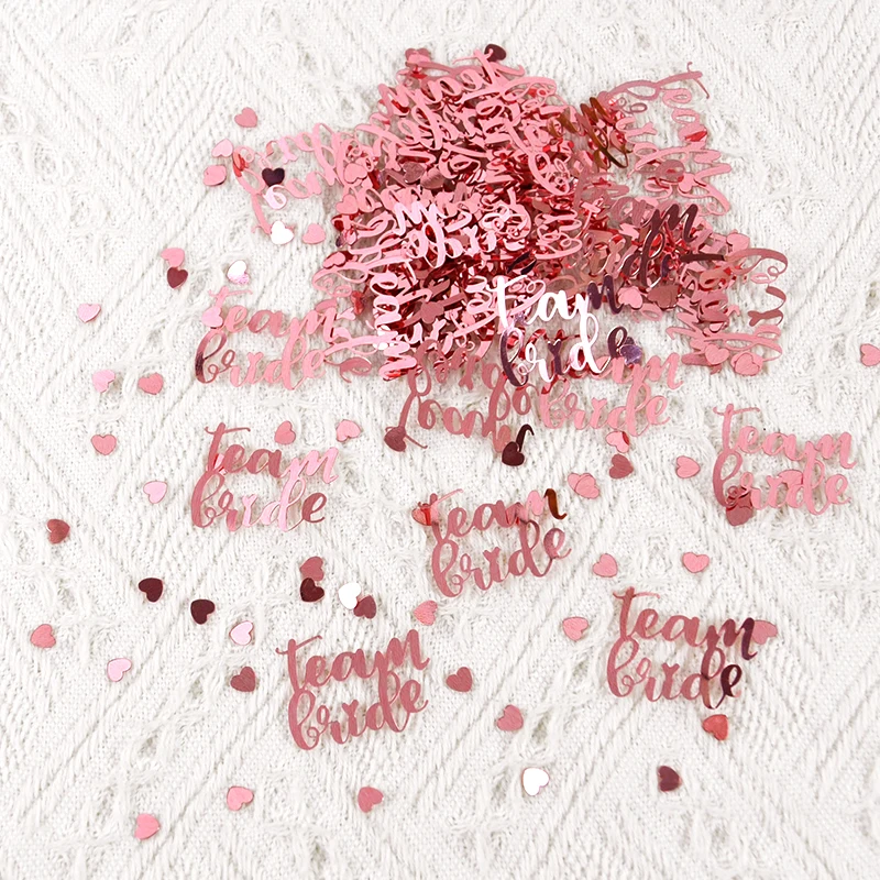 15g/bag Rose Gold Team Bride Confetti Wedding Bridal Shower Table Decoration Bride To Be Gift Bachelorette Hen Party Supplies view 3