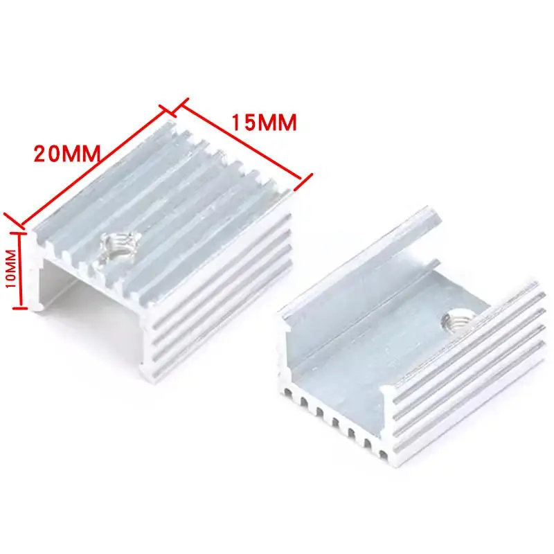 Aluminum Heatsink Radiator 21*15*10MM Transistor TO-220 With Needle Without Needle For Transistors TO220 white