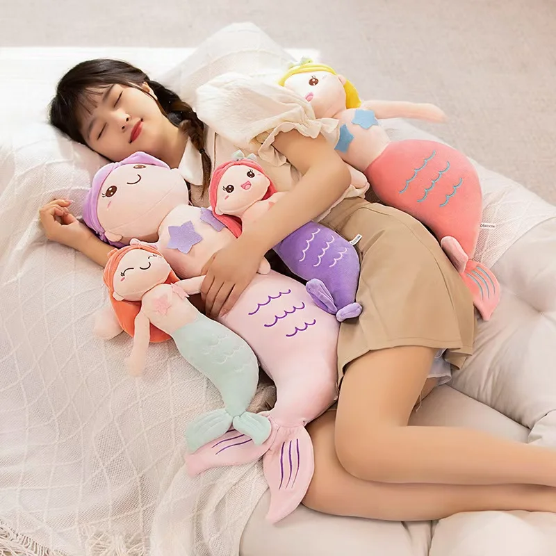 美しいぬいぐるみプリンセスマーメイドぬいぐるみ漫画ぬいぐるみマーメイド人形家の装飾子供ガールフレンドの誕生日プレゼント