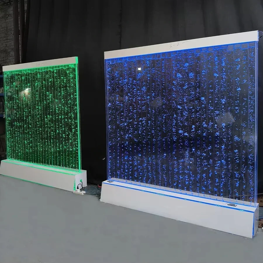 

【From China】Interior Customized Light Emitting Diode Light Acrylic Blister Wall Panel Water View Room Partition Wedding Banquet