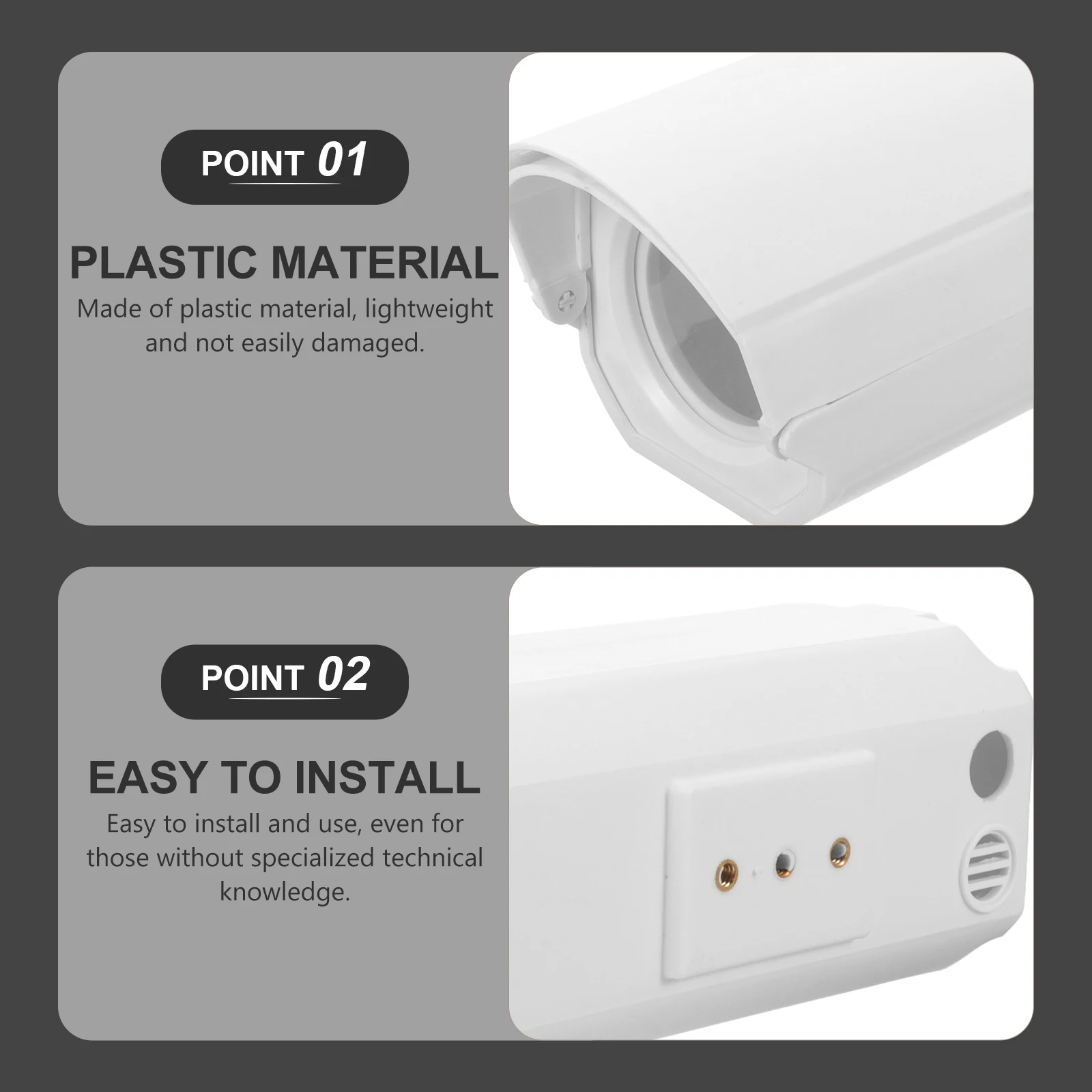 

10-Inch Outdoor Security Camera Cover Box Splashproof Dirtproof Lightweight Plastic Protector For