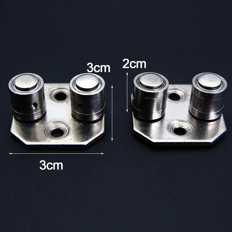 2 Pcs Stainless Steel Sliding Door Positioner Floor-standing Wooden Guide Roller Fixer Wardrobe Accessories