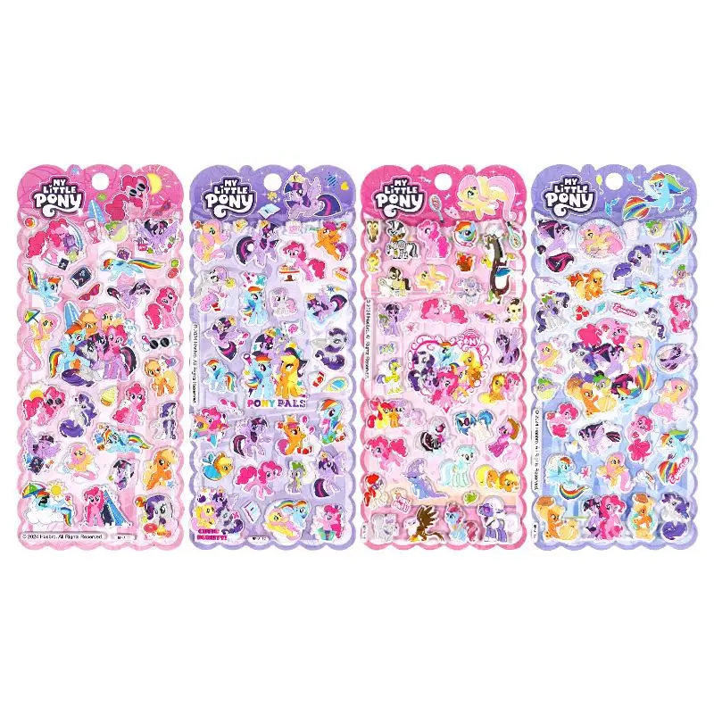 Kawaii Cute My Little Pony Sticker 3D Stereo Bubble Sticker Cartoon Reward Post Birthday Gifts Girlfriend Gifts Toys For Girls