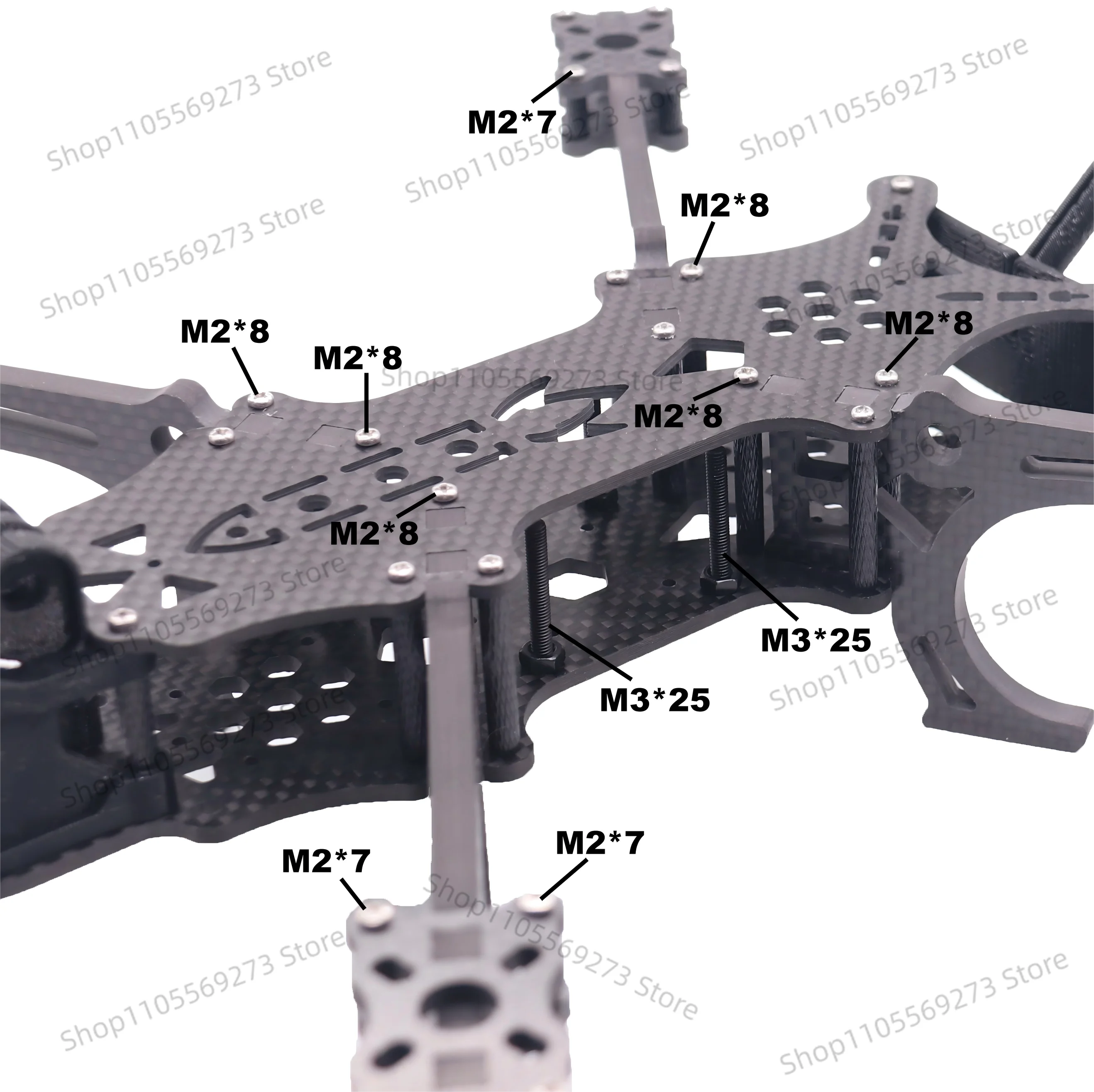 High Strength Carbon Fiber Quadcopter Frame Kit 5inch Freestyle Racing Drone Body Frame Accessory