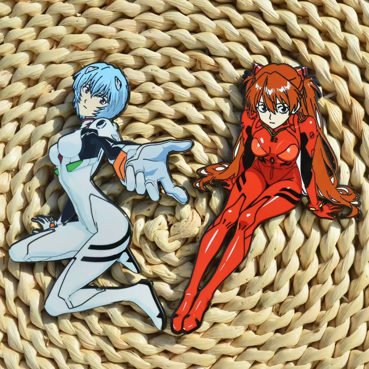 NEON GENESIS EVANGELION Pins Ayanami Rei Asuka Badges Pendant Anime EVA Brooches for Backpack Clothing Lapel Cosplay Toy Decor