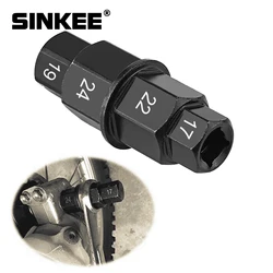 3/8 Drive Hex Allen Motorcycle Front Rear Wheel Hub Axle Spindle Socket Adapter Tool 17 19 22 24mm SK1097