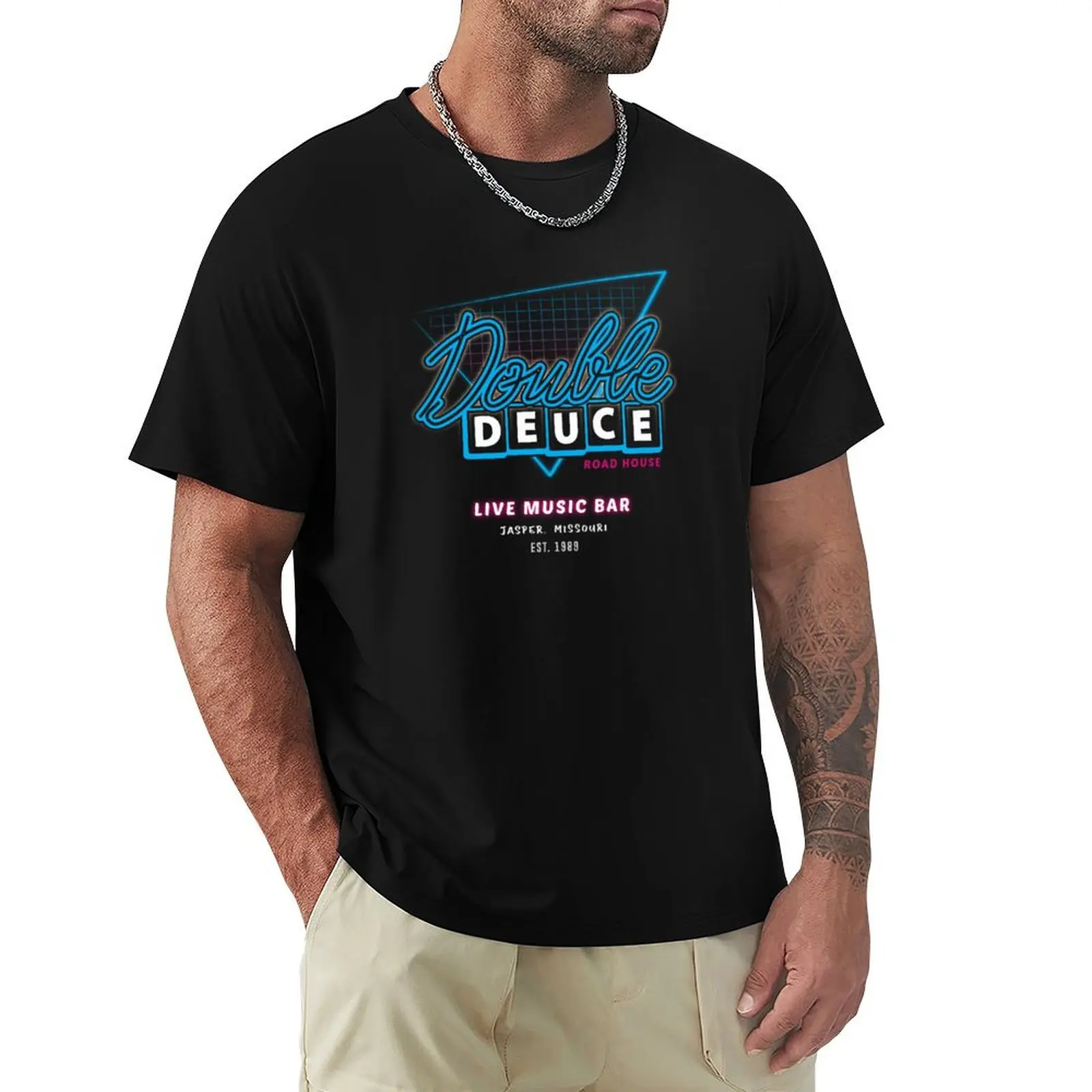 Road House DOUBLE DEUCE T-Shirt cotton t-shirt plain for man package T-Shirt