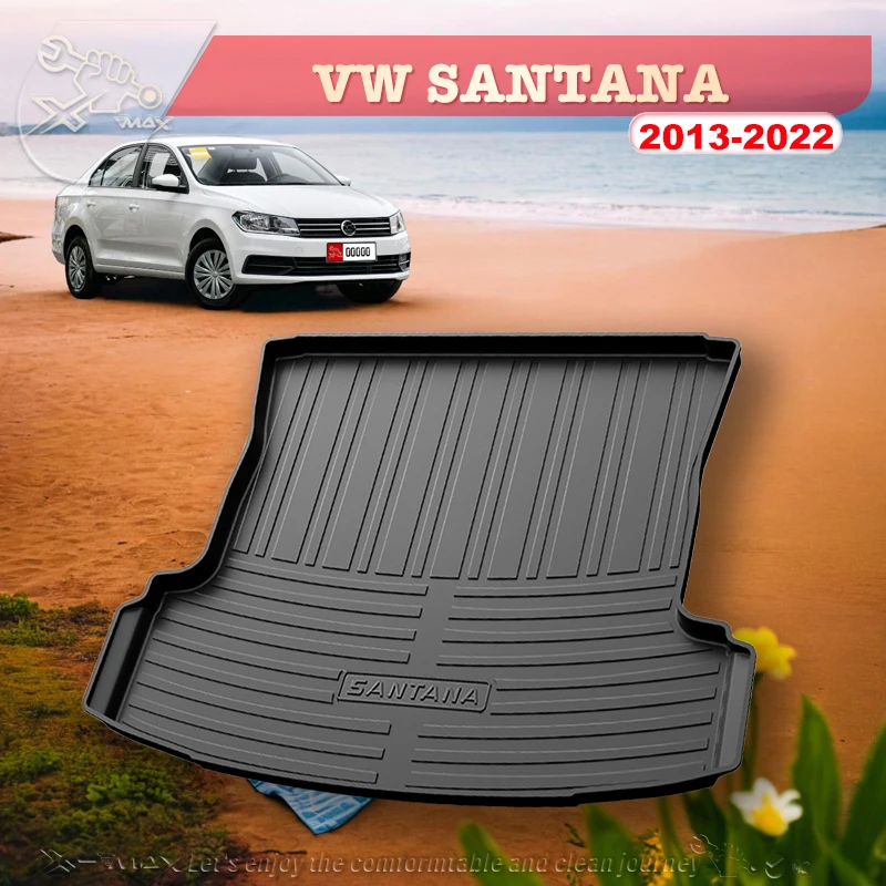 

For VW SANTANA 2013-2022 Custom Fit Car Trunk Mat All Season Black Cargo Mat 3D Shaped Laser Measured Trunk Liners