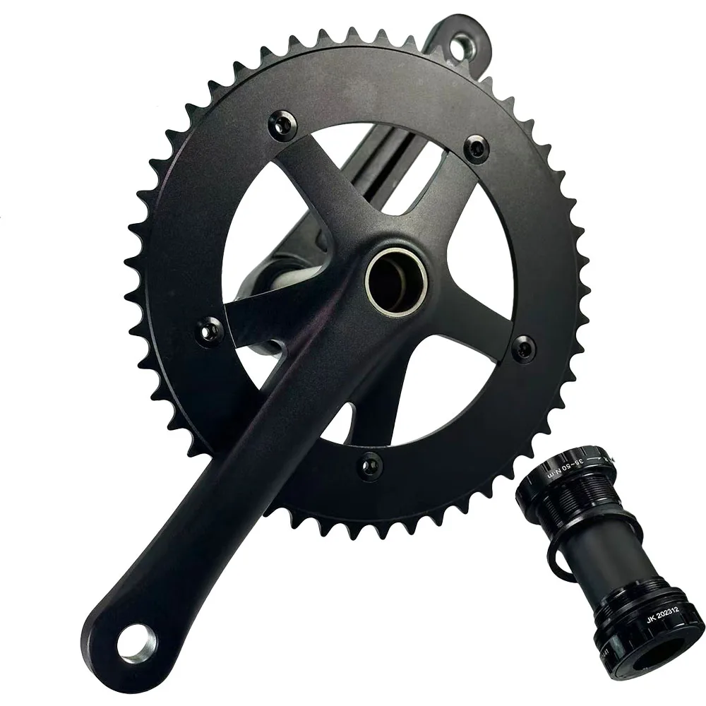

Alumnium Alloy Crankset Fixed Gear Road Bicycle Crank Set 165mm 144BCD 49T Hollowtech Single Speed Parts Bike Chainwheel With BB