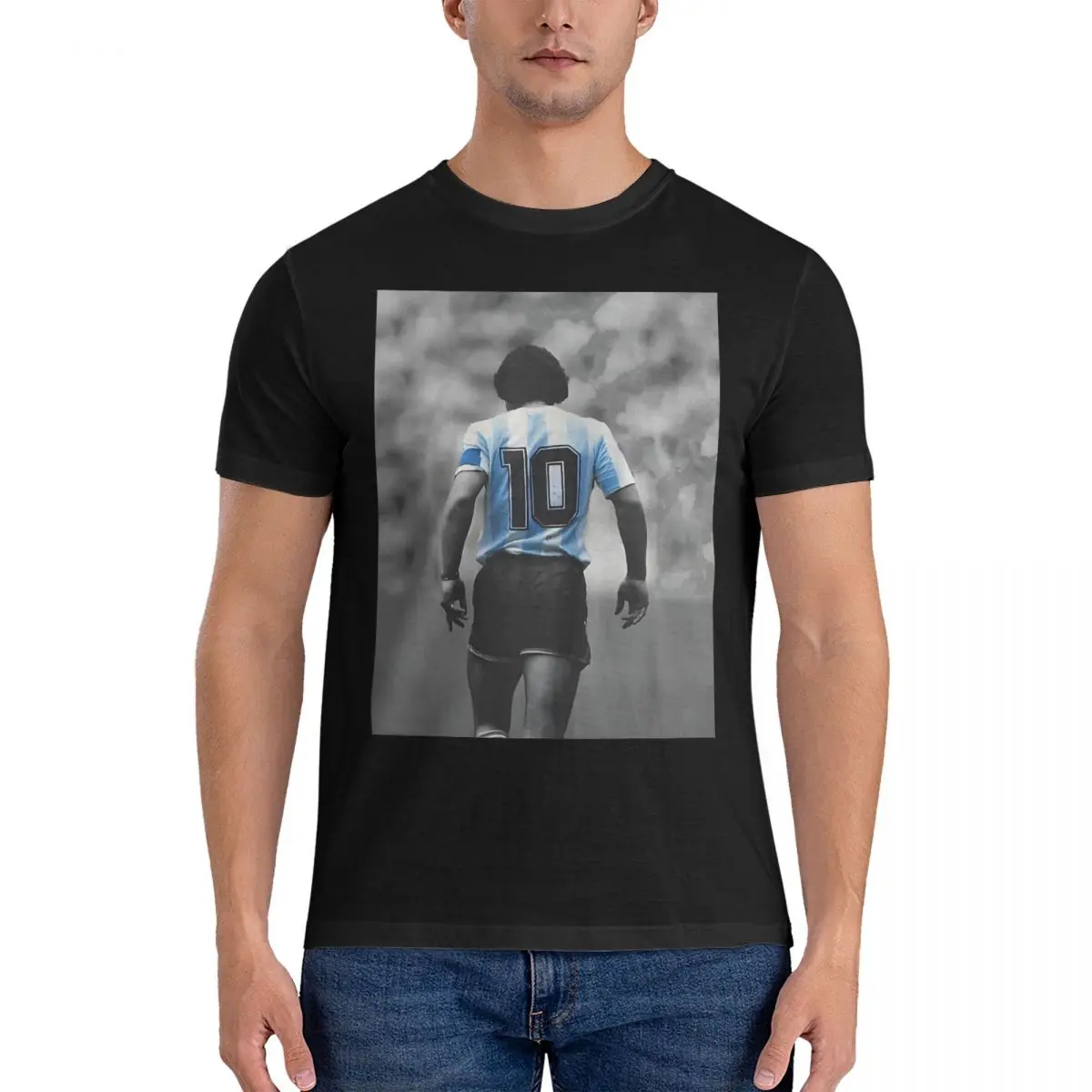 Humorous The Eternal Number 10 T-Shirts Men Crew Neck Pure Cotton T Shirt Diego Armando Maradona Short Sleeve Tee Shirt Adult