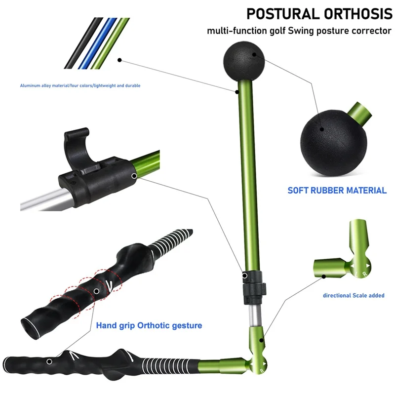 

B06C-Golf Swing Trainer Exerciser Aid Adjustable Golf Training Aid For Improve Hinge Forearm Rotation Shoulder Turn
