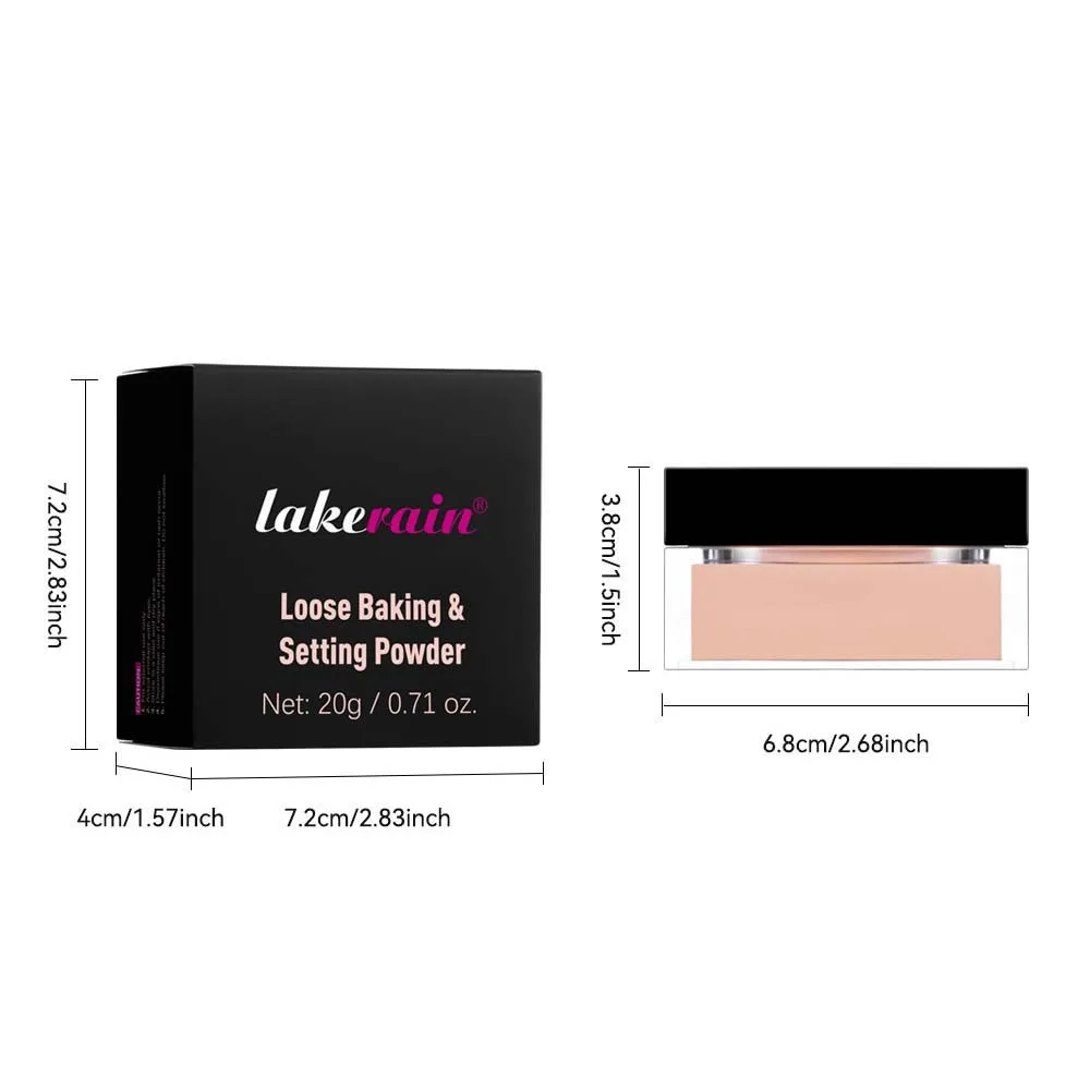 Lock in Makeup Setting Powder Weightless Lightweight Matte Loose Powder Waterproof Oil Control Face Loose Baking Banquet