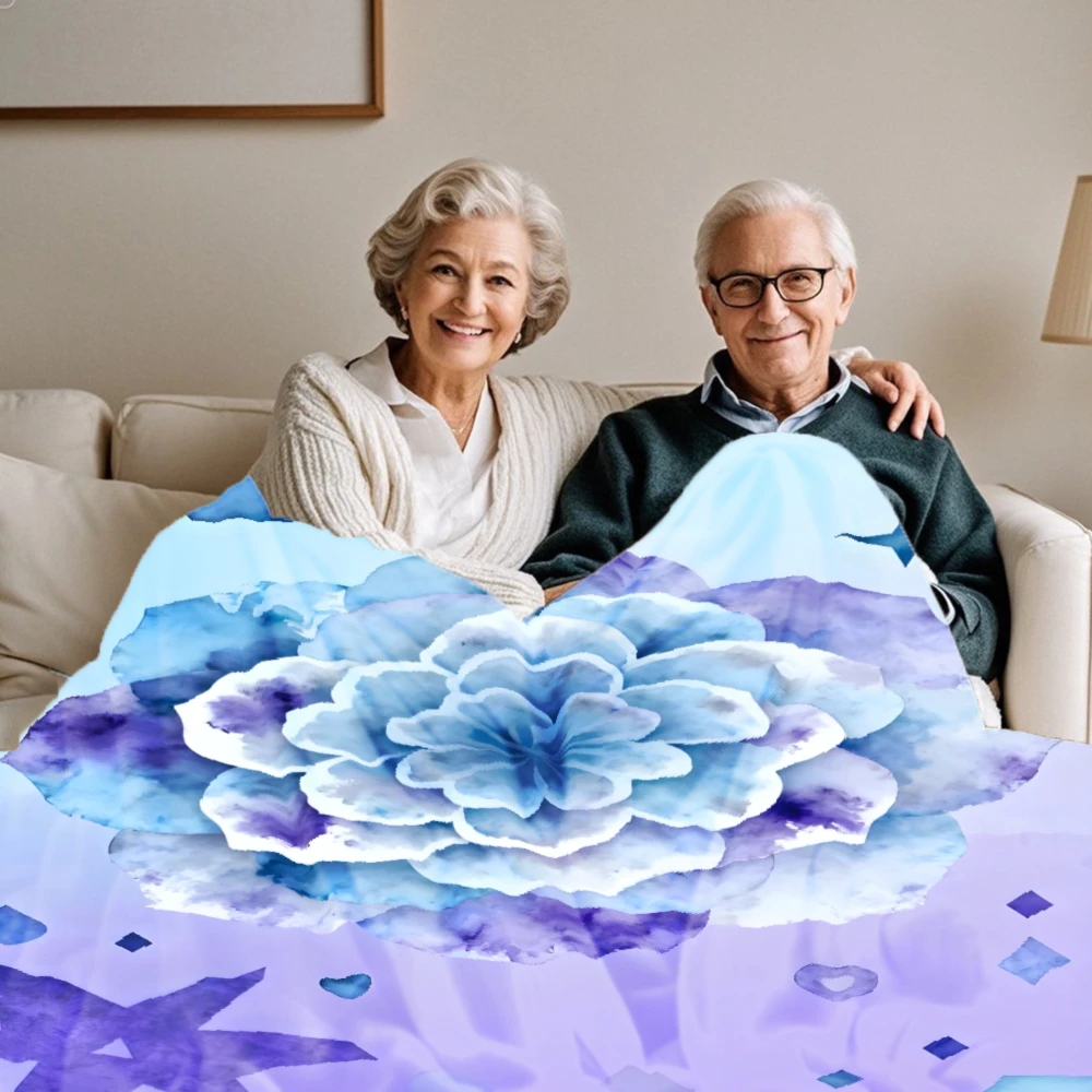 الزهور، الحيوان، كوكبة | الفانيلا | بطانية ديكور الغرفة، أدوات التخييم، اختيار الهدايا الاحتفالية | ناعمة ورقيقة | حافظ على الدفء #4