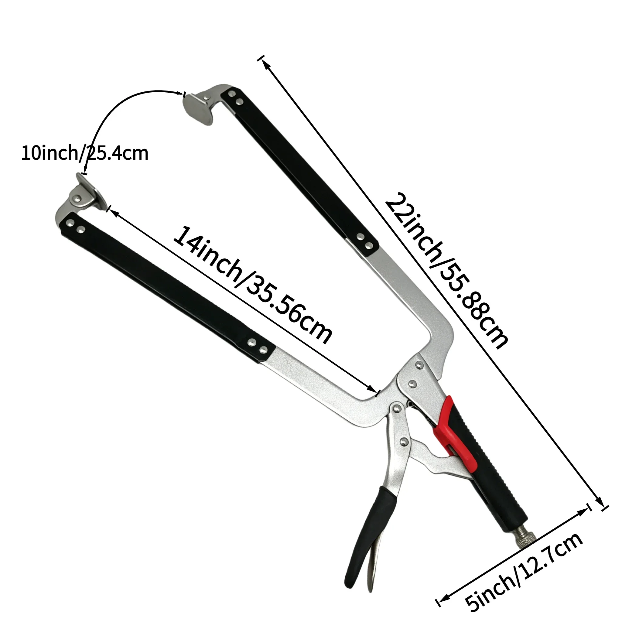 22-inch Extra-long C-clamp, Heavy-duty Locking C-clamp with Nickel-plated Non-slip Plastic Handle Suitable for Craftsmen