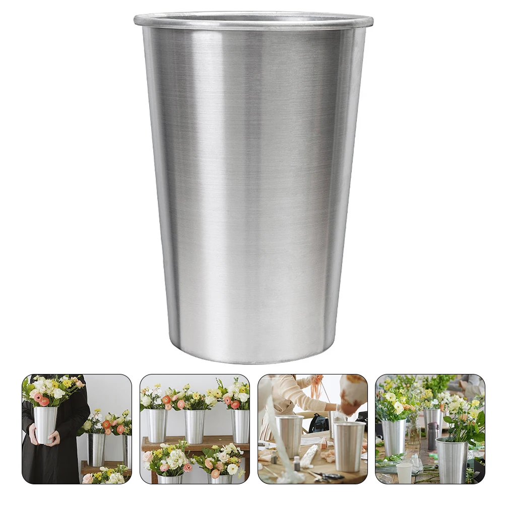 

Stylish Bucket Garden Planter Retro Flower Vase Home Decor Flower Arrangement Vase For Indoor Balcony Office Decor