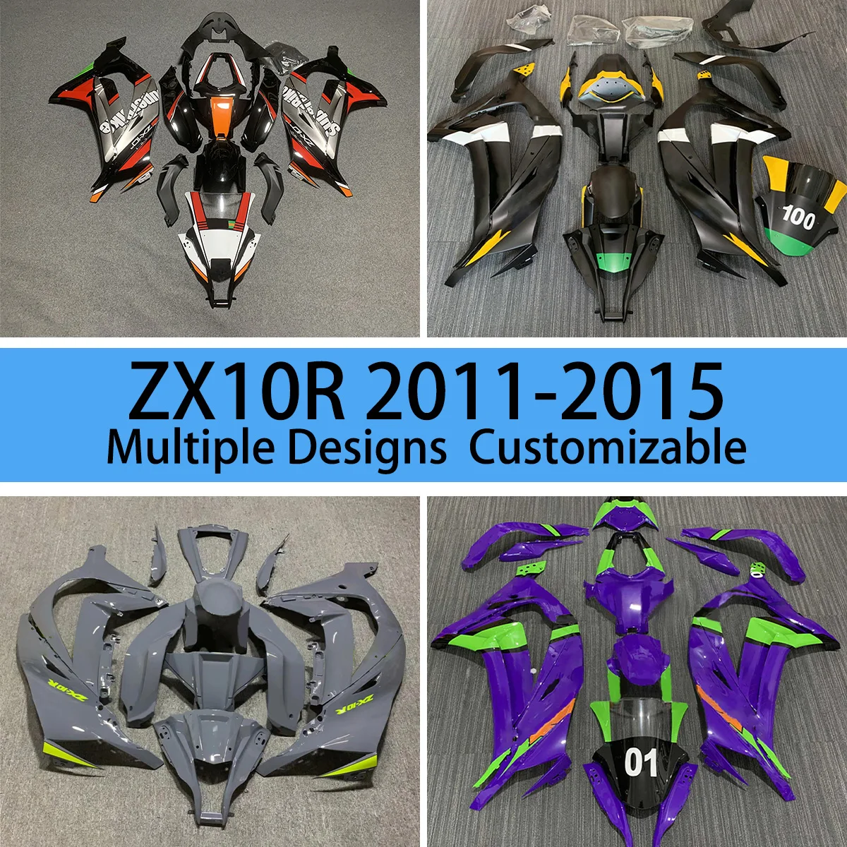 

Для KAWASAKI ZX10R 2011 2012 2013 2014 2015 ZXMT литые обтекатели ZX 10R мотоцикл ABS ZXMT комплект обтекателей послепродажного обслуживания