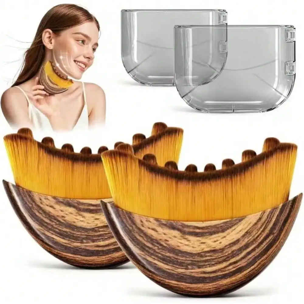 

Лимфатическая контурная щетка для лица, контурная щетка для лица для лимфодренажа, сухой лимфодренажный массажер, эргономичный дизайн