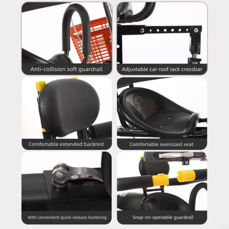 Ghế ngồi xe đạp trẻ H55B Lắp đặt nhanh chóng Chịu được thời tiết Cuộc phiêu lưu ngoài trời