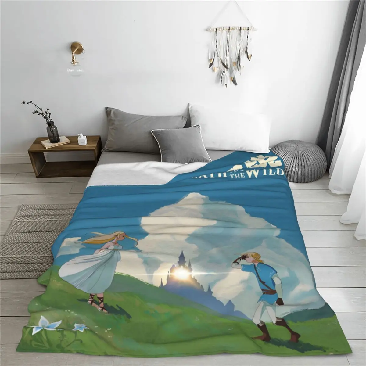 Z-Zelda-a-Link Cartoon Game Blanket Flannel Winter Multifunction Super Warm Throw Blanket for Sofa Bedroom Bedspread