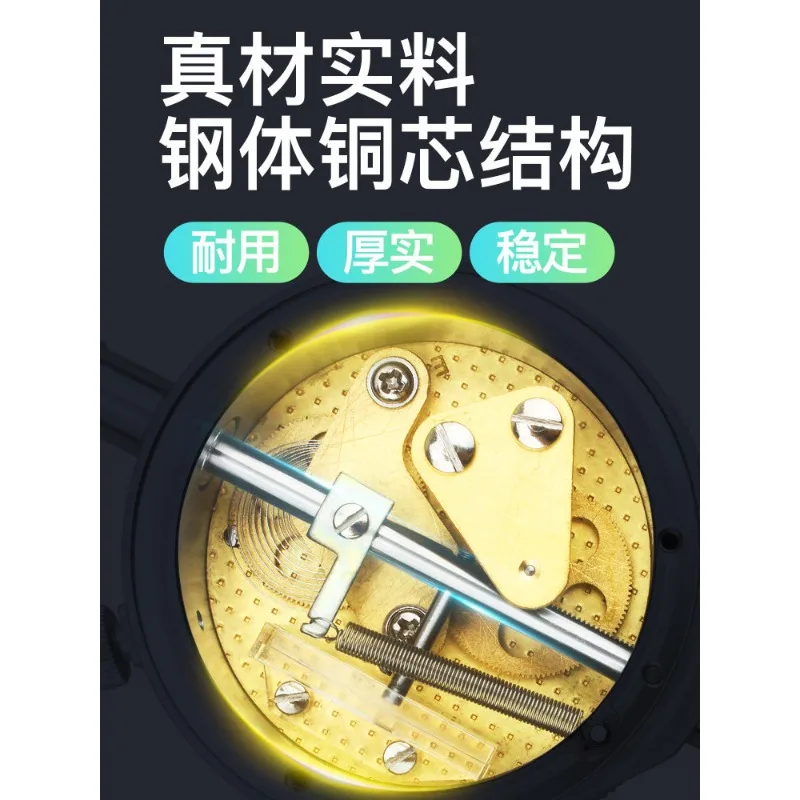 High Precision Dial Indicator Set 0-10mm, 0-3mm Small 30mm Face Dial Gauge, 0.01mm Resolution Measuring Indicator