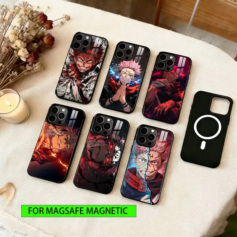 

Sukuna Phone Case For iPhone17,16,15,14,13,12,11 Plus,Pro Magnetic For Magsafe Wireless Charging