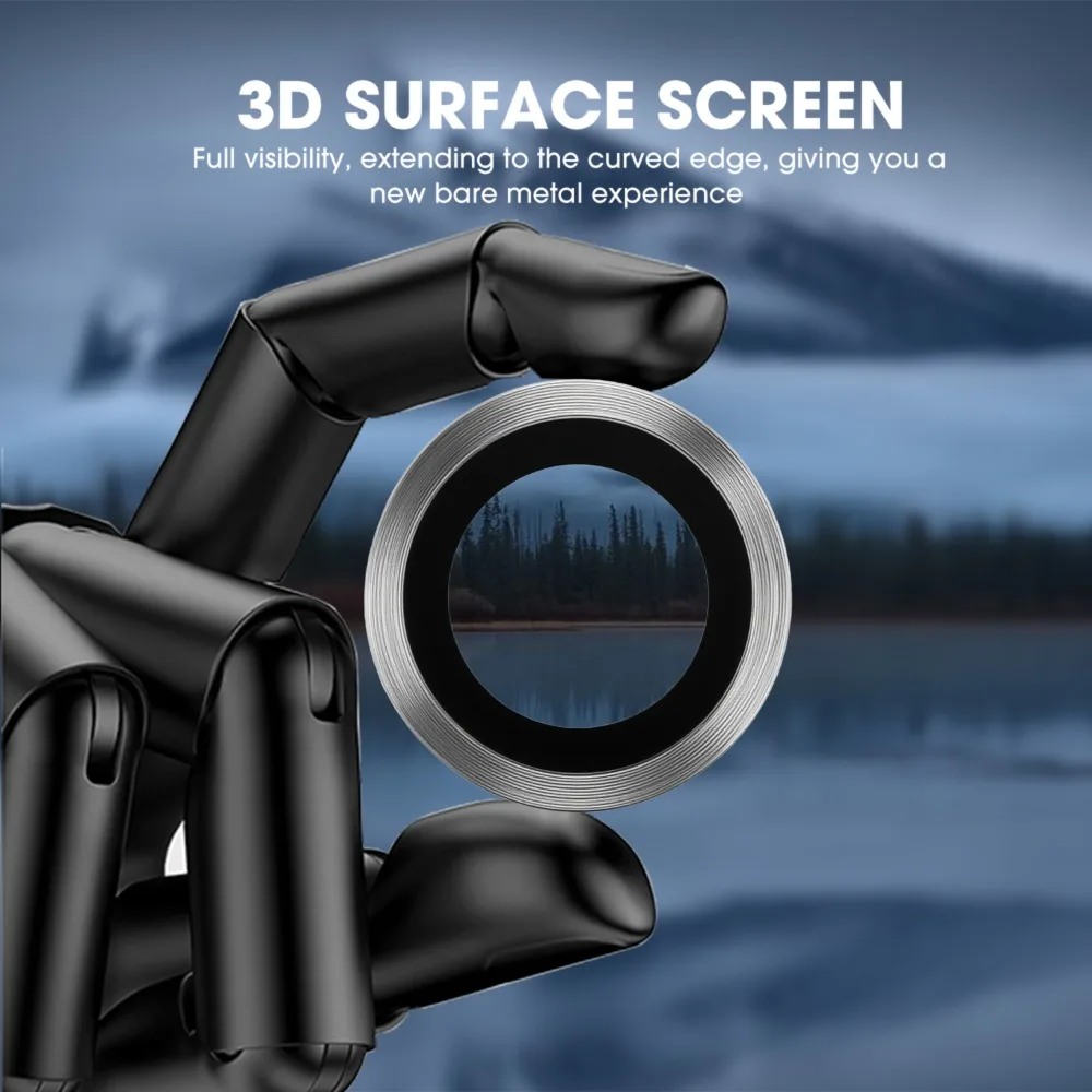 1-4 قطعة الزجاج المقسى آيفون 17 ProMax الهواء الخلفي عدسة حلقة غطاء آيفون 17Pro 17air 17promax حامي عدسة الكاميرا المعدنية