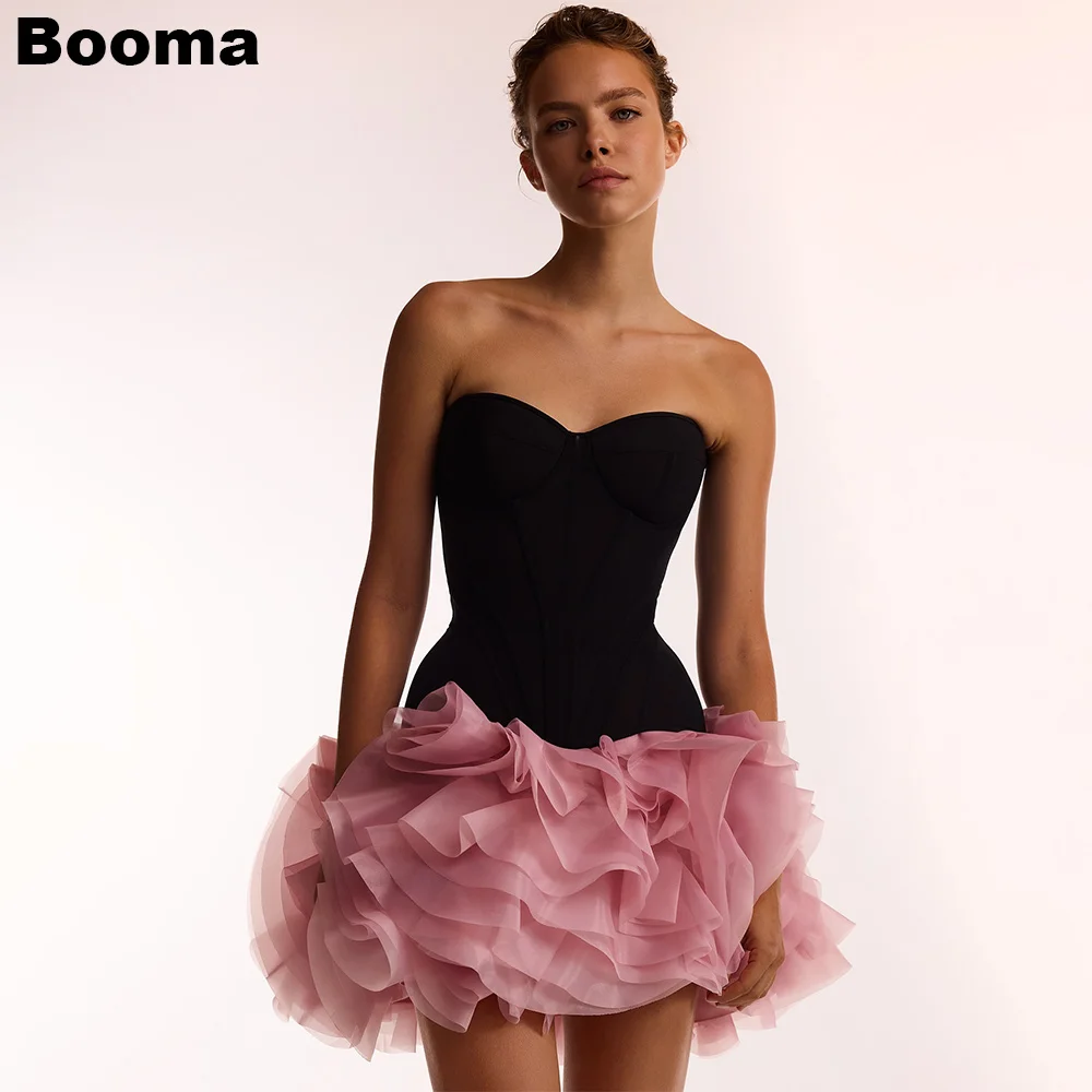 

Booma A-Line Mini Prom Dresses Sweetheart Sleeveless Tiered Cocktail Dresses for Women Special Occasion Dress Outifts Customized