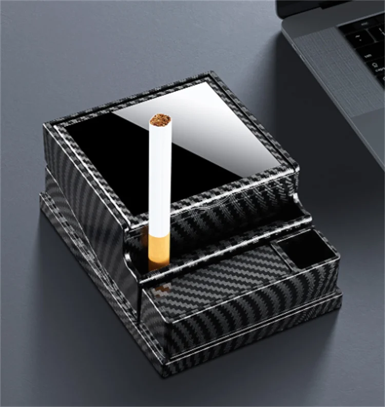 Automatic Pop-up Cigarette Case Storage Box With Lighter Compartment Can Hold 40 Cigarettes Dual-purpose for Home and Car