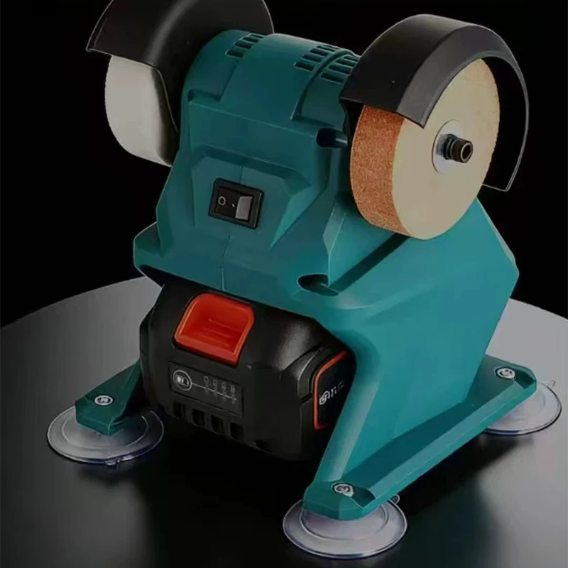 

50W Cordless Electric Bench Grinder for Polishing and Grinding Metal, Wood, Stone, and Tools; Removable Lithium-Ion Battery