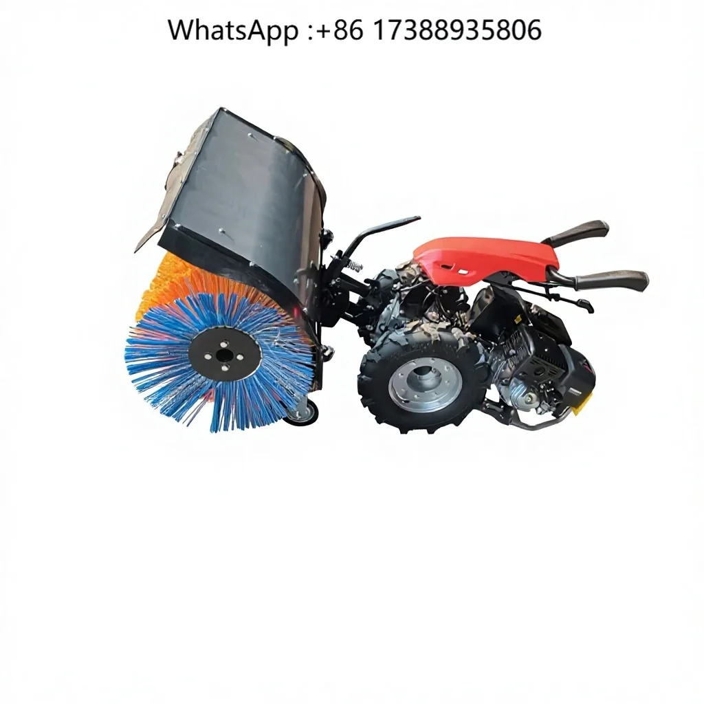 New Small  Powered Snow Sweeper Wheeled Snow Blower with Drum Brush for Automobile Parts
