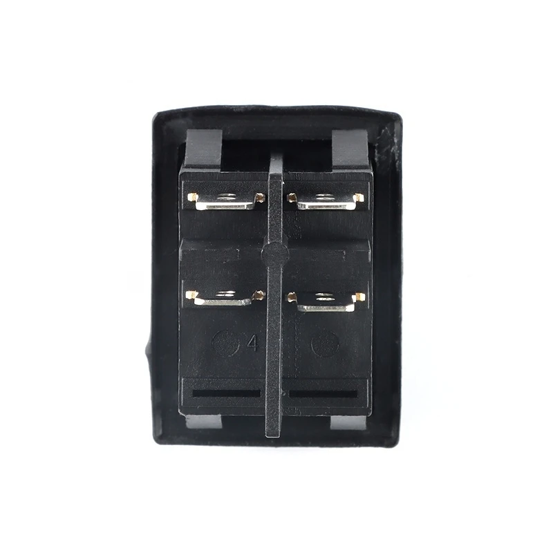 Waterproof Stainless Steel Panel KCD4 Boat Switch 4-Pin with Light, Silver Contact, High Current Rocker Power Switch