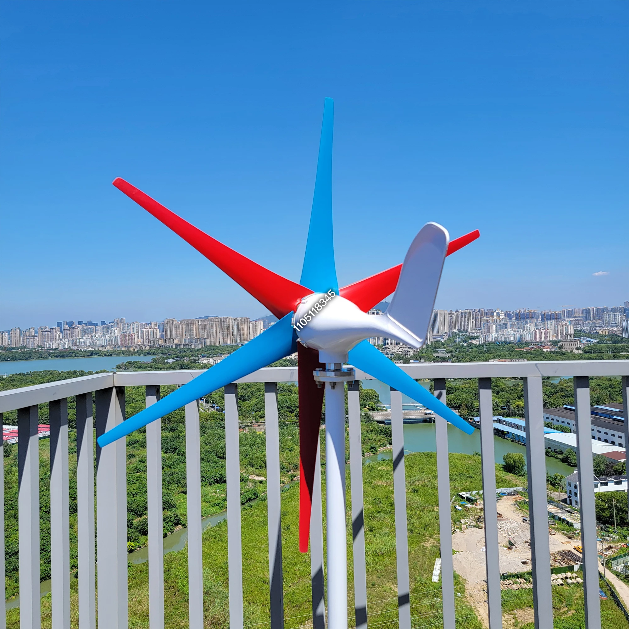 

6KW 12V 24V 48V Horizontal Wind Power Turbine Generator For Home Farm 5000W-6000W Windmill 6 Blades with Electric Alternator