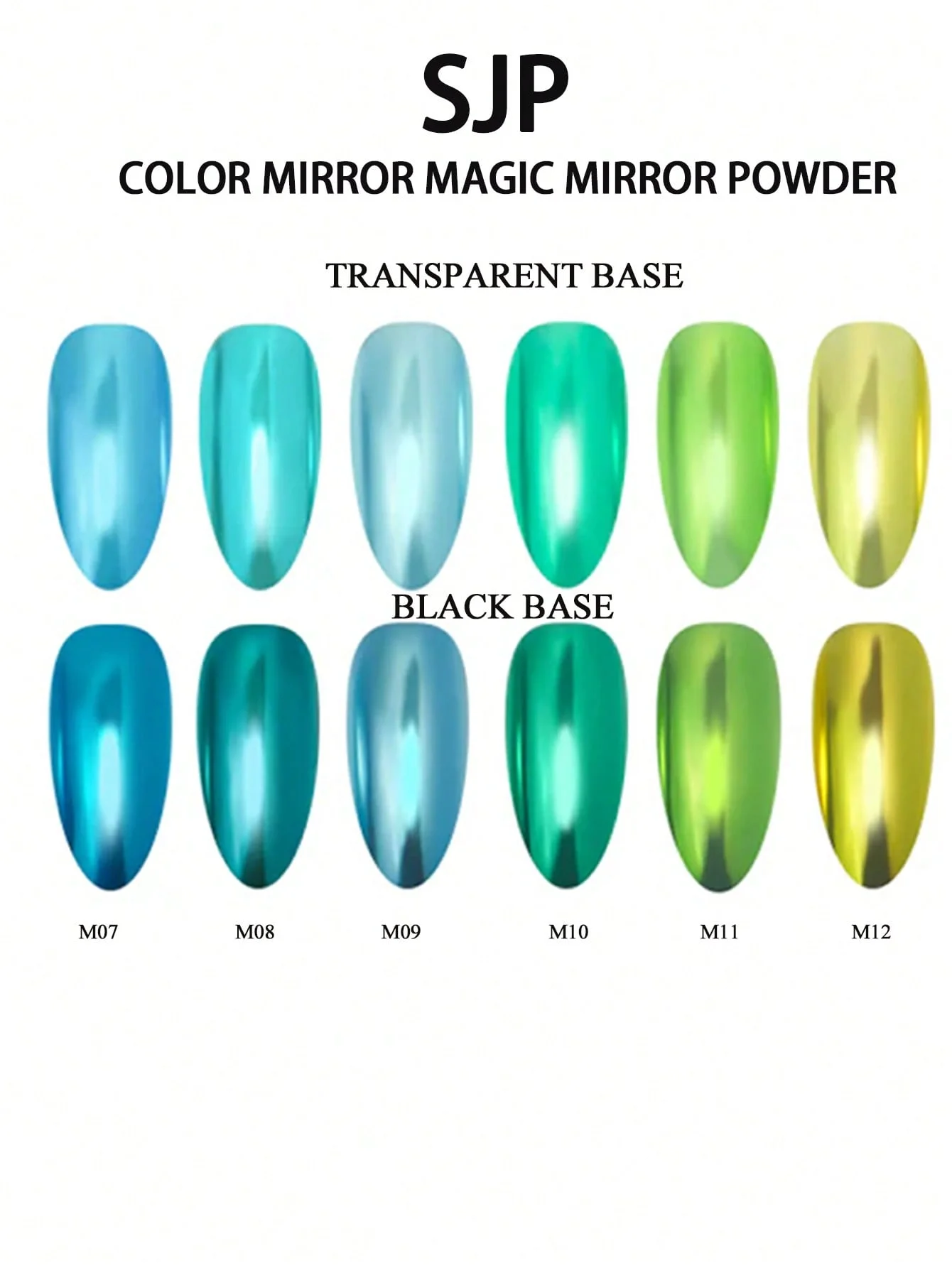 1/6 unids/set espejo mágico cromo polvo de uñas/decoración de brillo brillante/placa de manicura metálica plisada de titanio/juego