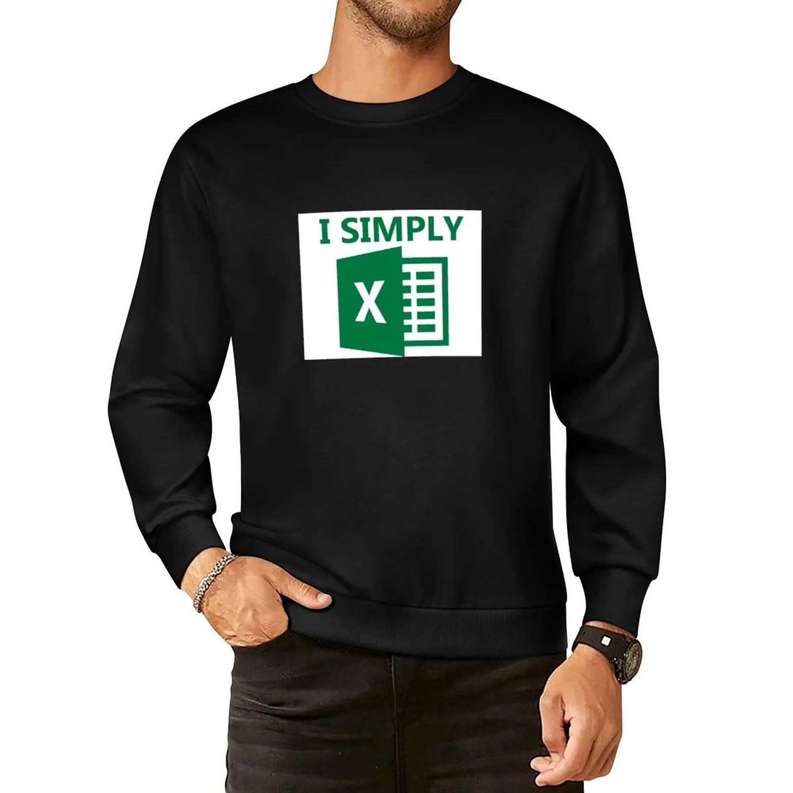 I Simply Excel Pullover Hoodie autumn korean autumn clothes autumn new products sweatshirt