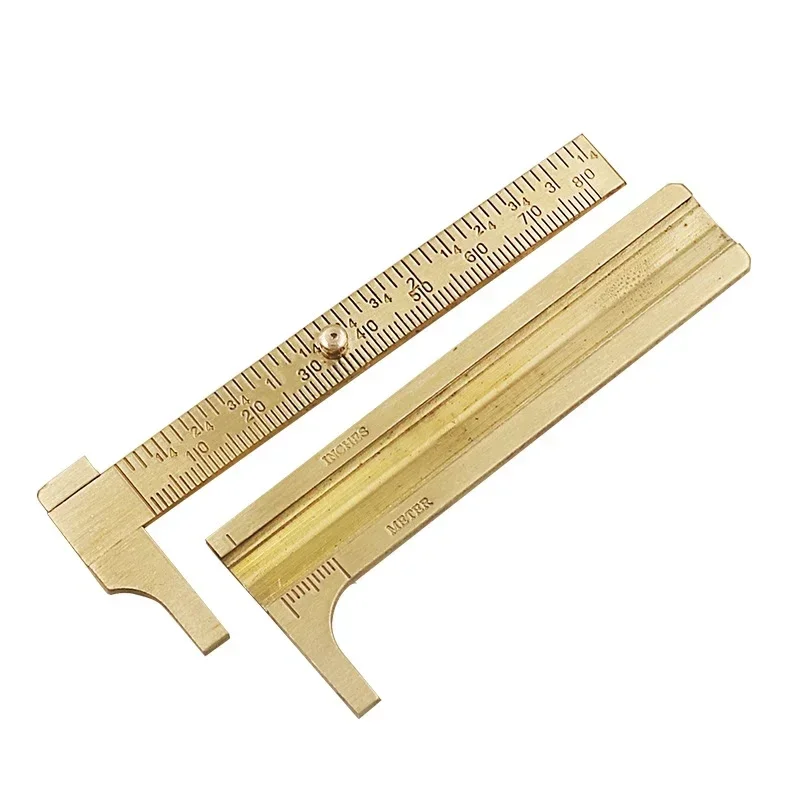 0-80mm Mini Brass Sliding Gauge Vernier Caliper High Qualtiy Measure Measurement Tool Pocket