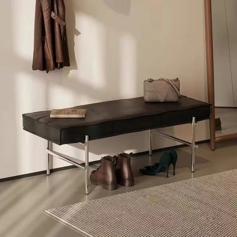 Modern simple solid wood bench, medieval style bench, dining room bench, entrance porch ash wood shoe stool, bedroom end stool