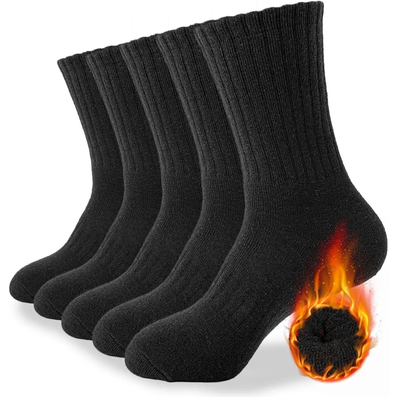 Josnown Mens Thermal Socks, Winter Warm Walking Sock, Thick Cushioned Hiking Work Socks, Sports Outdoor Socks for Men, UK 6-11